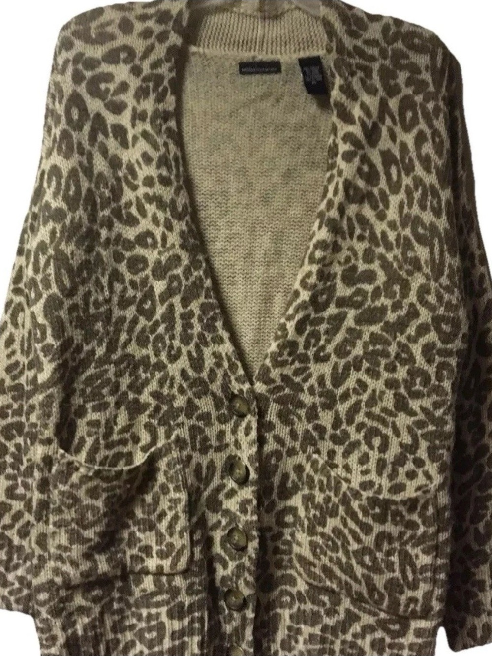 Moda International ~ Women’s ~ Sweater ~ X-Small ~ XS ~ Leopard Print ~ cardigan